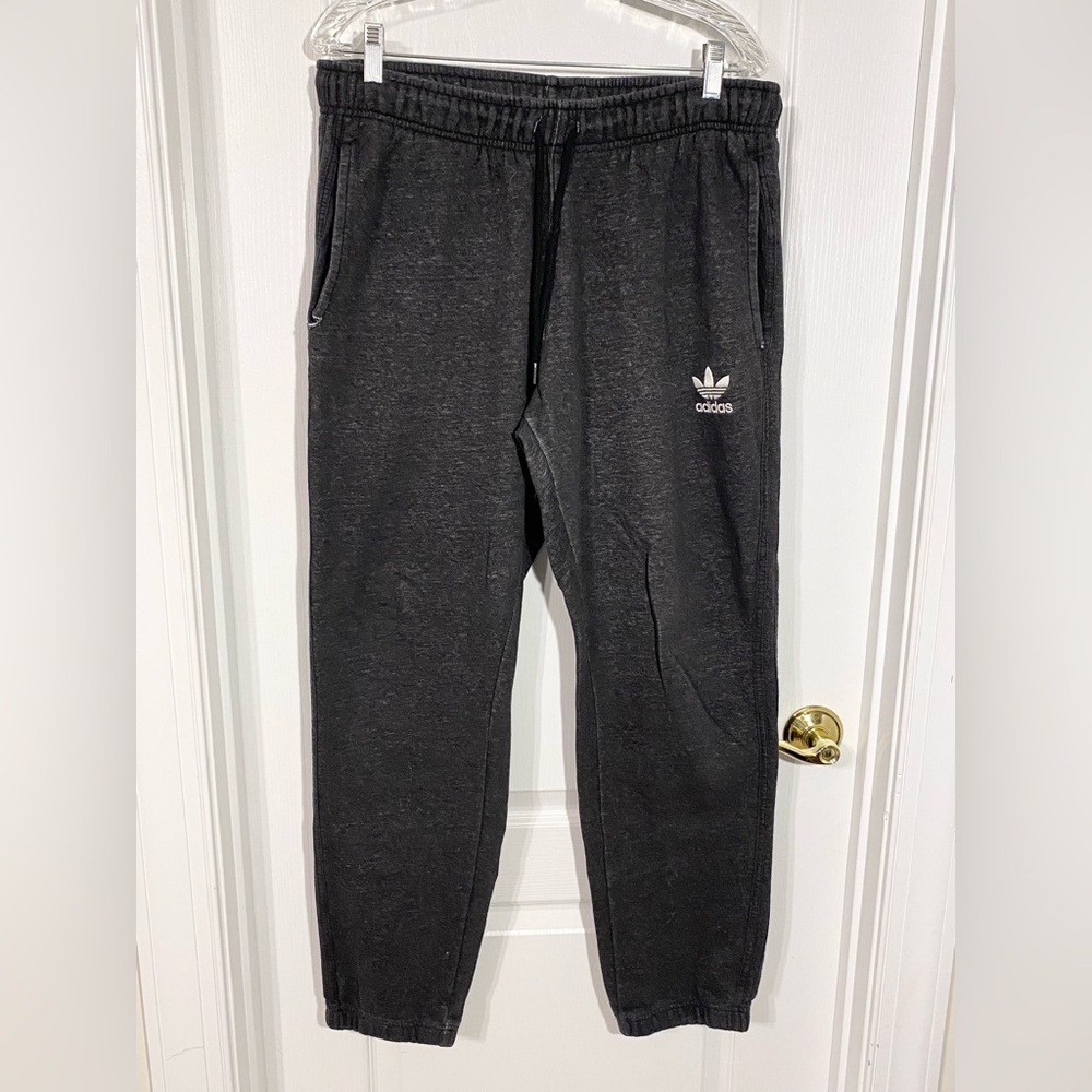 Adidas Originals Monochrome 3 Stripe Sweatpants Joggers Charcoal Men’s Large